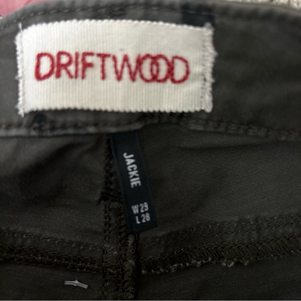 DRIFTWOOD High Rise Camouflage Jeans with Red and Orange Trim - Picture 11 of 14